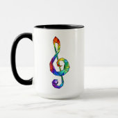 Rainbow Musical Key Treble Tasse (Links)