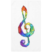 Rainbow Musical Key Treble Tischdecke (Vorderseite)