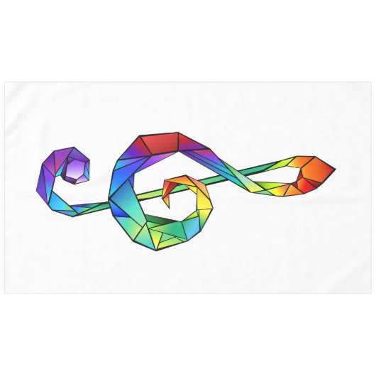 Rainbow Musical Key Treble Tischdecke (Vorderseite (Horizontal))