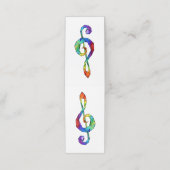 Rainbow Musical Key Treble Treuekarte (Außenseite Aufgefaltet)