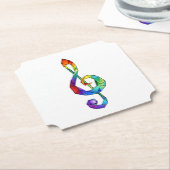 Rainbow Musical Key Treble Untersetzer (angewinkelt)