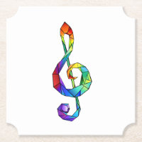 Rainbow Musical Key Treble