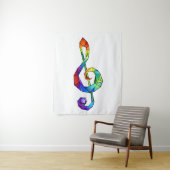 Rainbow Musical Key Treble Wandteppich (Beispiel)