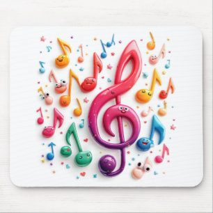 Rainbow Musicals Notizen mit Augenbrauen Mousepad