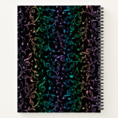 Rainbow-Musiknoten Personalisiert Notizbuch (Rückseite)