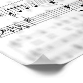 Rainbow-Musiknoten Poster (Ecke)