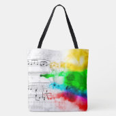 Rainbow-Musiknoten Tasche (Rückseite)