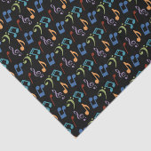 Rainbow Musiknotens Gewebpapier - Schwarzer Hinter Seidenpapier (Ausschnitt)