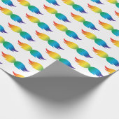 Rainbow Mustache Geschenkpapier (Ecke)