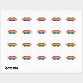 Rainbow Mustache Stickers (Blatt)