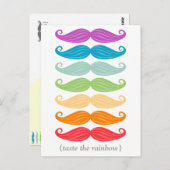 Rainbow Mustaches Postcard Postkarte (Vorne/Hinten)