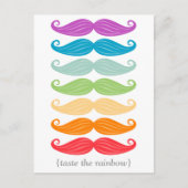 Rainbow Mustaches Postcard Postkarte (Vorderseite)