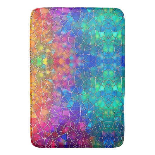 Rainbow-Muster aus Hartglas Badematte (Vorderseite Vertikal)