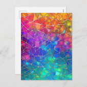 Rainbow-Muster aus Hartglas Feiertagspostkarte (Vorne/Hinten)