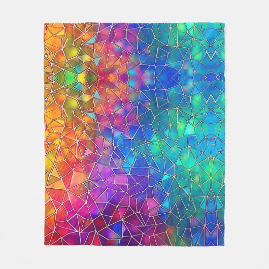 Rainbow-Muster aus Hartglas Fleecedecke (Vorderseite)