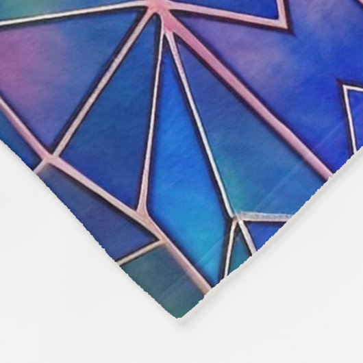 Rainbow-Muster aus Hartglas Fleecedecke (Ecke)