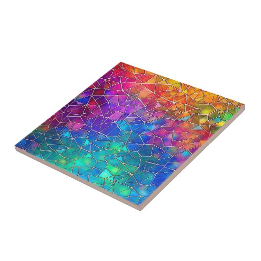 Rainbow-Muster aus Hartglas Fliese (Seite)