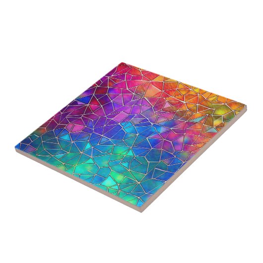 Rainbow-Muster aus Hartglas Fliese (Seite)