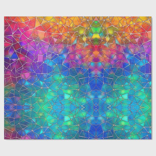 Rainbow-Muster aus Hartglas Geschenkpapier (Flach)