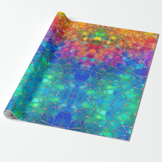 Rainbow-Muster aus Hartglas Geschenkpapier (Ungerollt)