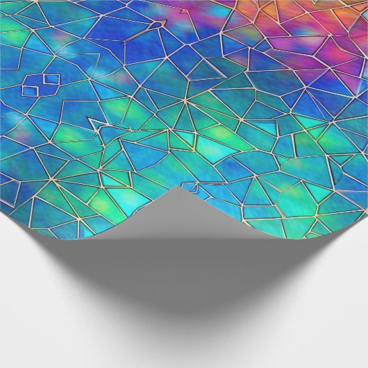 Rainbow-Muster aus Hartglas Geschenkpapier (Ecke)