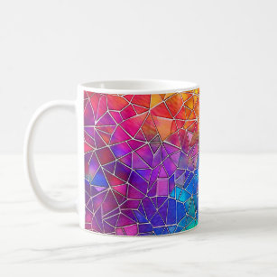 Rainbow-Muster aus Hartglas Kaffeetasse