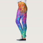 Rainbow-Muster aus Hartglas Leggings (Links)