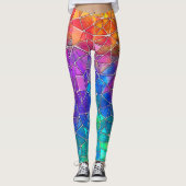 Rainbow-Muster aus Hartglas Leggings (Vorderseite)