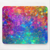Rainbow-Muster aus Hartglas Mousepad (Vorne)