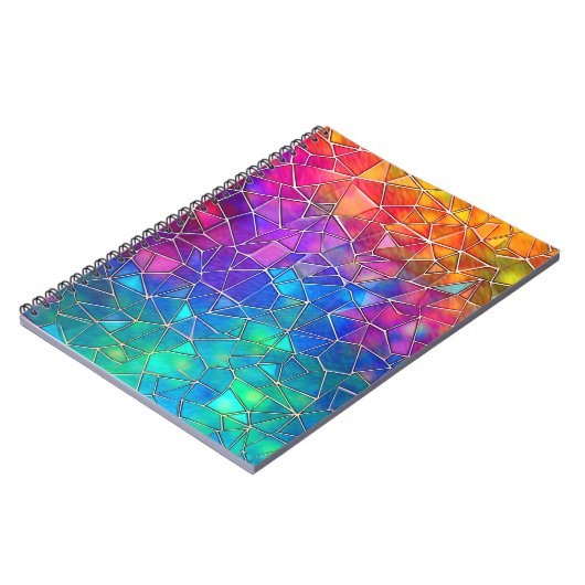 Rainbow-Muster aus Hartglas Notizblock (Linke Seite)