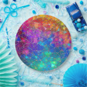 Rainbow-Muster aus Hartglas Pappteller (Party)