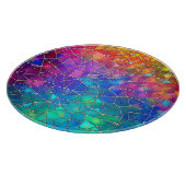 Rainbow-Muster aus Hartglas Schneidebrett (Ecke)