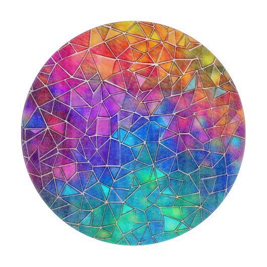 Rainbow-Muster aus Hartglas Schneidebrett (Vorderseite)