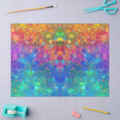 Rainbow-Muster aus Hartglas Seidenpapier (Basteln)