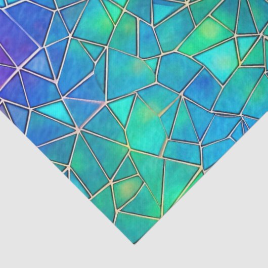 Rainbow-Muster aus Hartglas Seidenpapier (Detail)