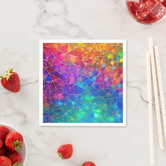 Rainbow-Muster aus Hartglas Serviette (Beispiel)