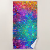 Rainbow-Muster aus Hartglas Strandtuch (Vorderseite)