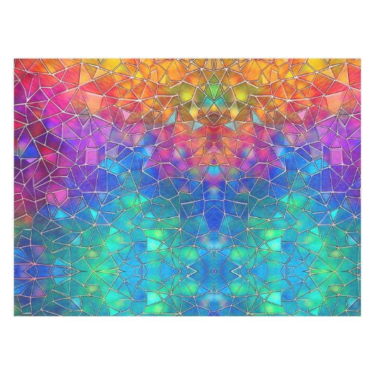 Rainbow-Muster aus Hartglas Tischdecke (Vorderseite (Horizontal))
