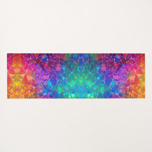 Rainbow-Muster aus Hartglas Yogamatte (Rückseite (Horizontal))