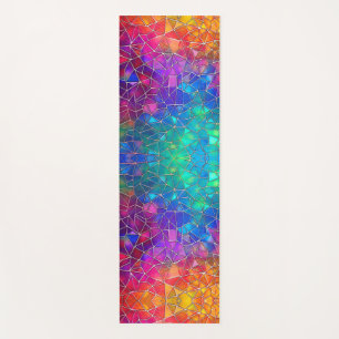 Rainbow-Muster aus Hartglas Yogamatte
