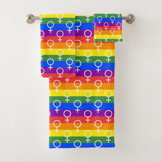 Rainbow-Muster Badhandtuch Set (Insitu)
