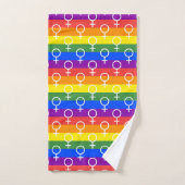 Rainbow-Muster Badhandtuch Set (Handtuch)