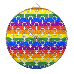 Rainbow-Muster Dartscheibe
