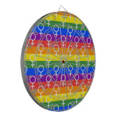 Rainbow-Muster Dartscheibe (Vorderseite Links)