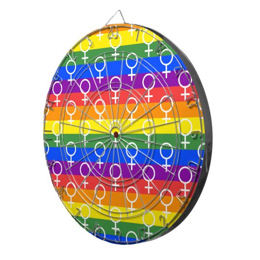 Rainbow-Muster Dartscheibe (Vorderseite rechts)