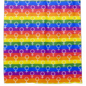 Rainbow-Muster Duschvorhang (Vorderseite)