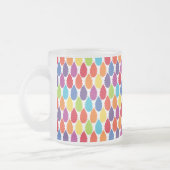 Rainbow-Muster, farbenfrohe Leaf-Design Mattglastasse (Links)