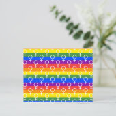 Rainbow-Muster Feiertagspostkarte (Stehend Vorderseite)