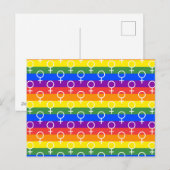 Rainbow-Muster Feiertagspostkarte (Vorne/Hinten)