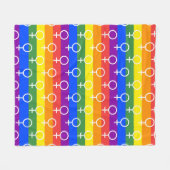 Rainbow-Muster Fleecedecke (Vorderseite (Horizontal))